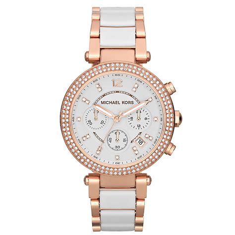 michael kors ladies stone set two tone bracelet watch|Michael Kors bracelet.